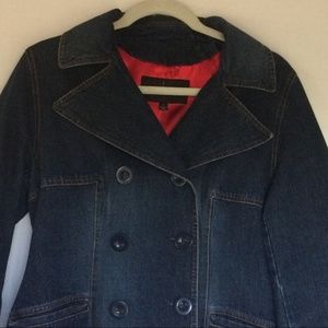 Moda International Denim Peacoat Jacket - Size M